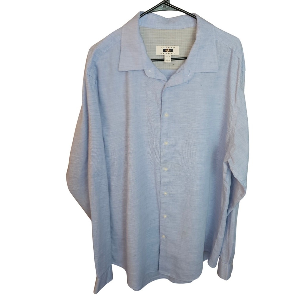 Joseph‎ Abboud Big Tall 2XLT Blue Long Sleeve Button Down Dress Shirt Men's